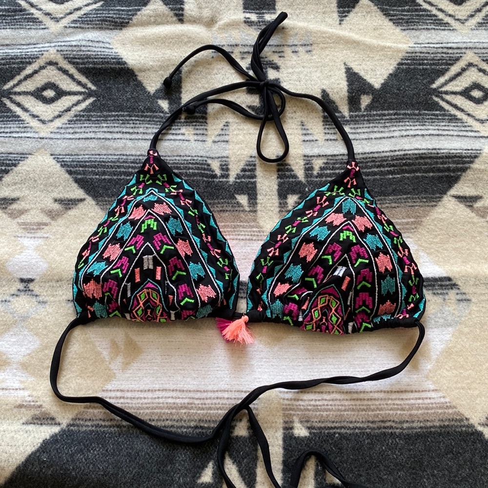 Aztec Neon boho bikini top